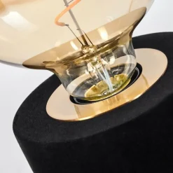 Lampes En Tissu-hofstein Lampe de table Weruga Or, Noir, 1 lumière