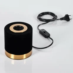 Lampes En Tissu-hofstein Lampe de table Weruga Or, Noir, 1 lumière