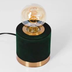Lampes En Tissu-hofstein Lampe de table Weruga Vert, Laiton, 1 lumière