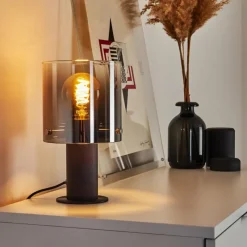 hofstein Lampe de table Wichita Noir, 1 lumière