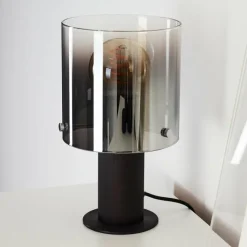 hofstein Lampe de table Wichita Noir, 1 lumière