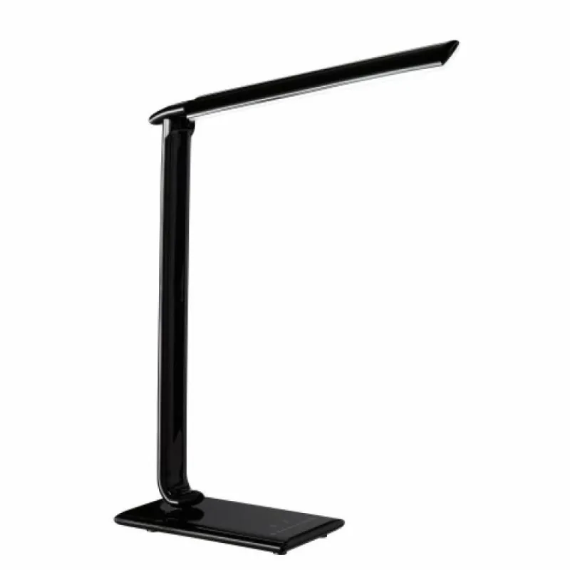 Luminaires Wofi Lampe de table Wofi TUBAC LED Noir, 1 lumière* Éclairage Led
