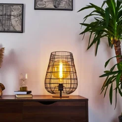 hofstein Lampe de table Yachats Noir, 1 lumière* Lampes À Poser