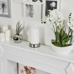 hofstein Lampe de table Youd Nickel mat, 1 lumière