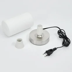 hofstein Lampe de table Youd Nickel mat, 1 lumière