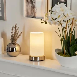 hofstein Lampe de table Youd Nickel mat, 1 lumière