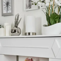 hofstein Lampe de table Youd Nickel mat, 1 lumière