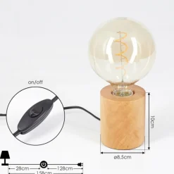 Style Boho-Chic-hofstein Lampe de table Yuto Écru, 1 lumière