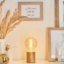 Style Boho-Chic-hofstein Lampe de table Yuto Écru, 1 lumière