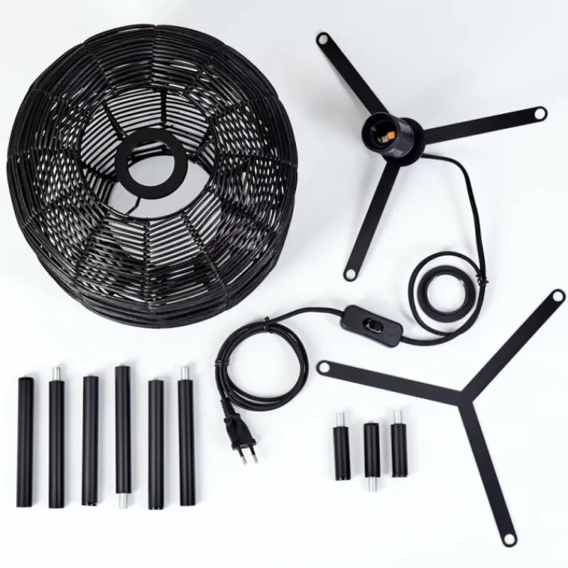 Luminaires Scandinaves-hofstein Lampe de table Zaracure Noir, 1 lumière