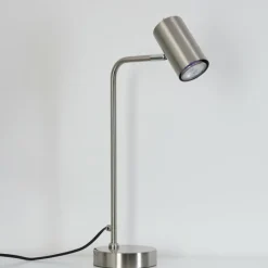 Luminaires Scandinaves-hofstein Lampe de table Zuoz Chrome, Nickel mat, 1 lumière