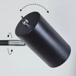 Luminaires Scandinaves-hofstein Lampe de table Zuoz Chrome, Noir, 1 lumière