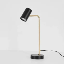 Luminaires Scandinaves-hofstein Lampe de table Zuoz Laiton, Noir, 1 lumière