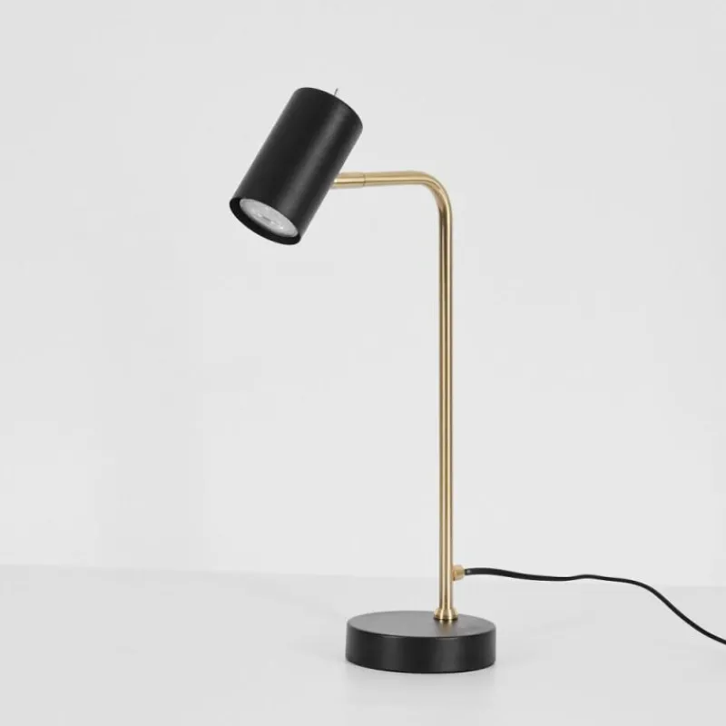 Luminaires Scandinaves-hofstein Lampe de table Zuoz Laiton, Noir, 1 lumière