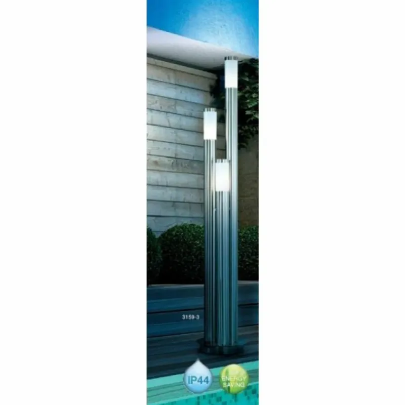 Luminaires Globo Lighting Lampe d'extérieur Globo BOSTON Acier inoxydable, 3 lumières