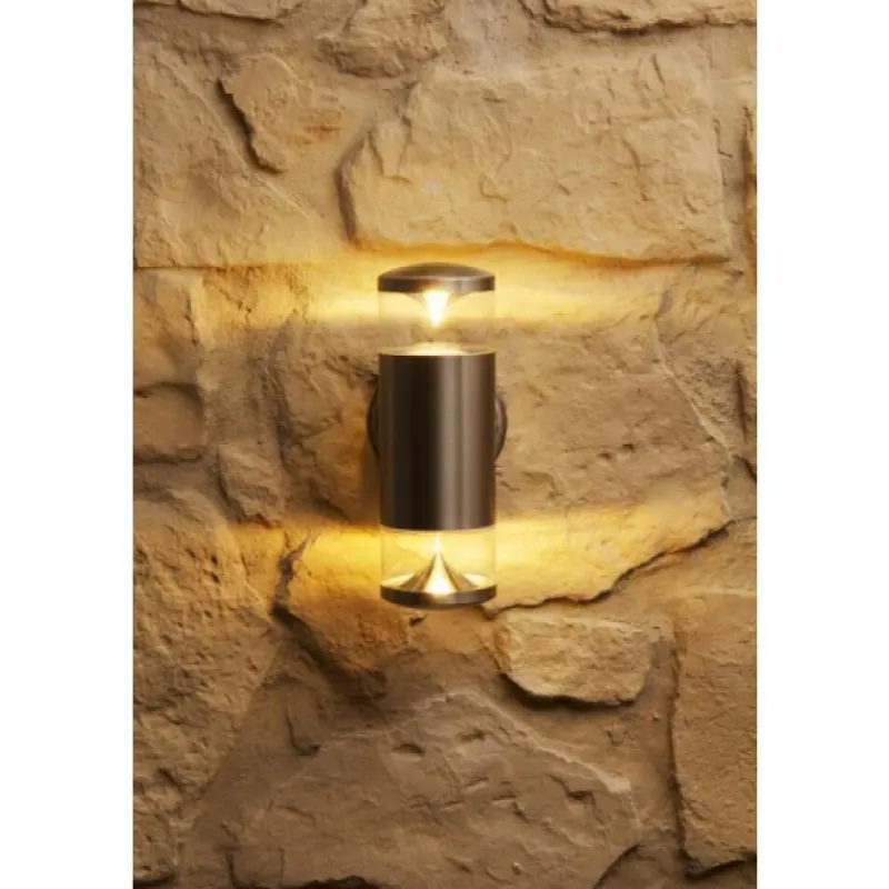 Luminaires Globo Lighting Lampe d'extérieur Globo CARME Acier inoxydable, 2 lumières