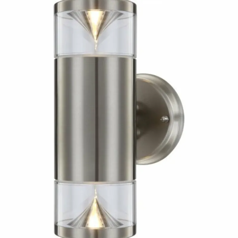 Luminaires Globo Lighting Lampe d'extérieur Globo CARME LED Acier inoxydable, 2 lumières