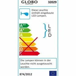 Luminaires Globo Lighting Lampe d'extérieur Globo CARME LED Acier inoxydable, 2 lumières