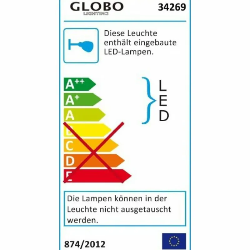 Luminaires Globo Lighting Lampe d'extérieur Globo ELARA LED Blanc, 1 lumière