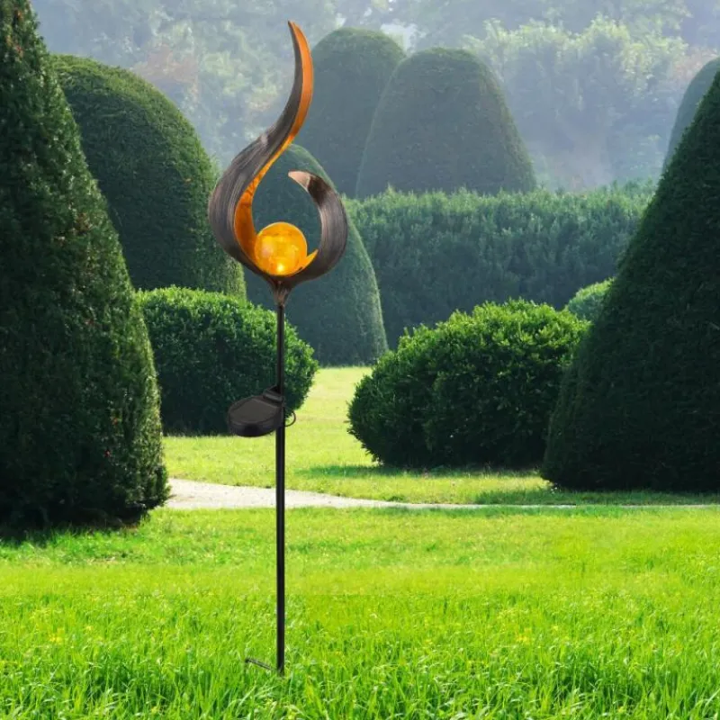 Luminaires Orientaux-Luminaires Globo Lighting Lampe d'extérieur Globo FLAMMO LED Bronze, 1 lumière