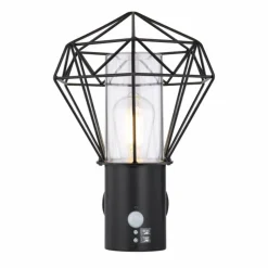Luminaires Globo Lighting Lampe d'extérieur Globo HORACE Noir, 1 lumière, Détecteur de mouvement