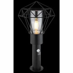 Luminaires Globo Lighting Lampe d'extérieur Globo HORACE Noir, 1 lumière, Détecteur de mouvement