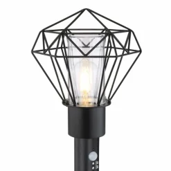 Luminaires Globo Lighting Lampe d'extérieur Globo HORACE Noir, 1 lumière, Détecteur de mouvement