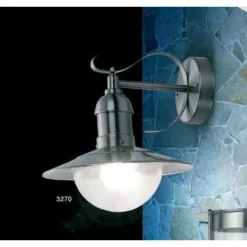 Luminaires Rustiques-Luminaires Globo Lighting Lampe d'extérieur Globo MIXED Acier inoxydable, 1 lumière