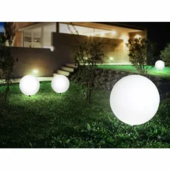 Lampes À Boules-Luminaires Globo Lighting Lampe d'extérieur Globo Toula Blanc, 1 lumière