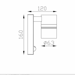 Luminaires Lucide Lampe d'extérieur Lucide ARNE Chrome, 1 lumière, Détecteur de mouvement