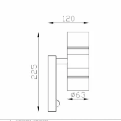 Luminaires Lucide Lampe d'extérieur Lucide ARNE Noir, 2 lumières, Détecteur de mouvement