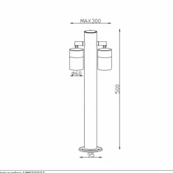 Luminaires Lucide Lampe d'extérieur Lucide ARNE Chrome, 2 lumières