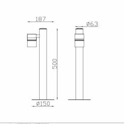 Luminaires Lucide Lampe d'extérieur Lucide ARNE Noir, 1 lumière