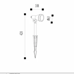 Luminaires Lucide Lampe d'extérieur Lucide SPIKE Noir, 1 lumière