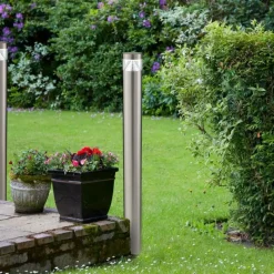 Luminaires Searchlight Lampe d'extérieur Searchlight BROOKLYN LED Acier inoxydable, 1 lumière