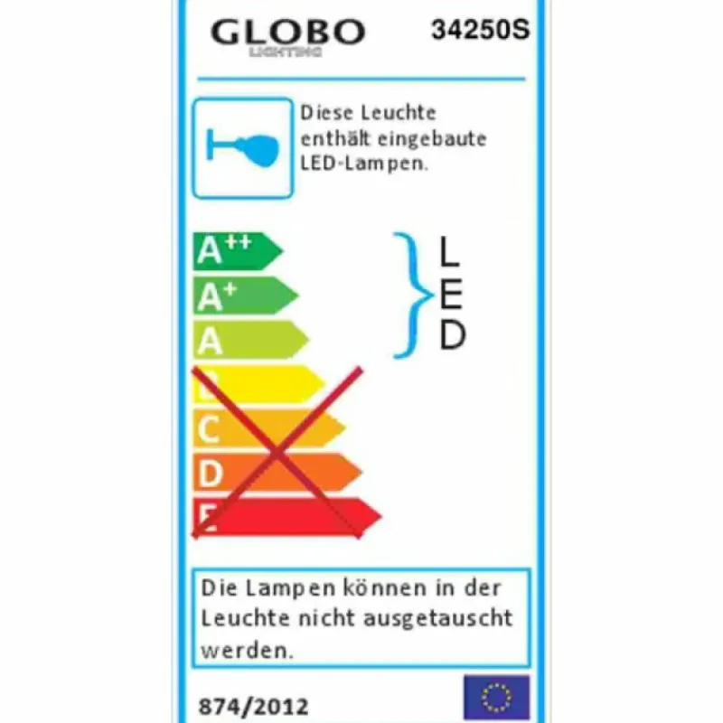 Luminaires Globo Lighting lampe extérieure Globo CALLISTO LED Clair, 1 lumière, Détecteur de mouvement