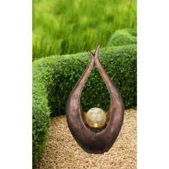 Luminaires Orientaux-Luminaires Globo Lighting lampe extérieure Globo KRULL LED Bronze, 1 lumière