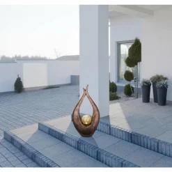 Luminaires Orientaux-Luminaires Globo Lighting lampe extérieure Globo KRULL LED Bronze, 1 lumière