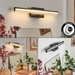 hofstein lampe miroir Aspers LED Noir, 1 lumière* Appliques