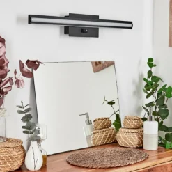 hofstein lampe miroir Aspers LED Noir, 1 lumière* Appliques