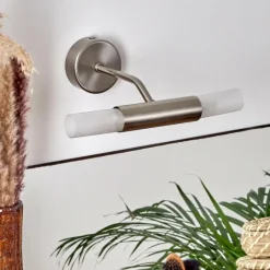 hofstein lampe miroir Regensdorf Nickel mat, 2 lumières