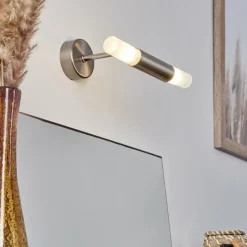 hofstein lampe miroir Regensdorf Nickel mat, 2 lumières