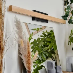 Luminaires Scandinaves-hofstein lampe miroir Borobia LED Noir, 1 lumière