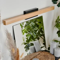 Luminaires Scandinaves-hofstein lampe miroir Borobia LED Noir, 1 lumière