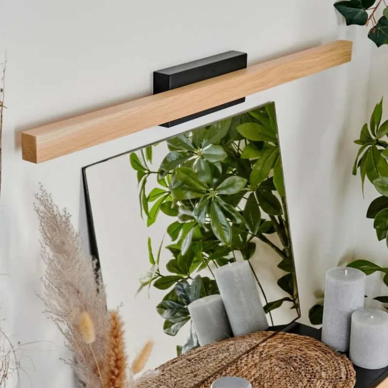 Luminaires Scandinaves-hofstein lampe miroir Borobia LED Noir, 1 lumière