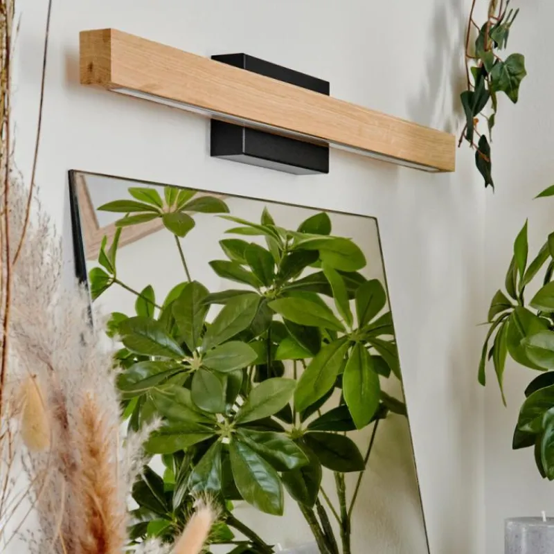 Luminaires Scandinaves-hofstein lampe miroir Borobia LED Noir, 1 lumière