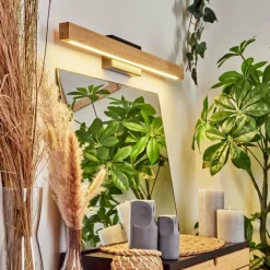 Luminaires Scandinaves-hofstein lampe miroir Borobia LED Noir, 1 lumière