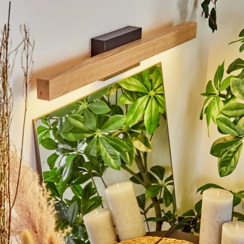 Luminaires Scandinaves-hofstein lampe miroir Borobia LED Noir, 1 lumière