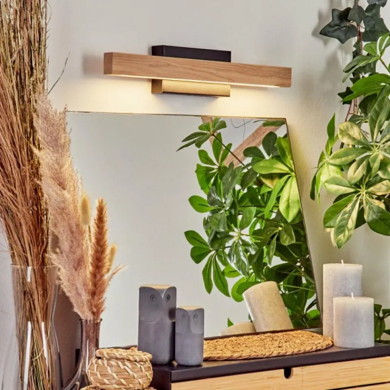 Luminaires Scandinaves-hofstein lampe miroir Borobia LED Noir, 1 lumière