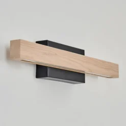 Luminaires Scandinaves-hofstein lampe miroir Borobia LED Noir, 1 lumière